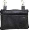 Ladies clip-on bag with shoulder strap made of premium cowhide leather, featuring a sleek design and durable hardware.