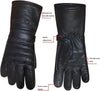 Men's Motorcycle Gauntlet Gloves with Rain Cover
