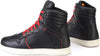 Milwaukee Leather men's black leather street riding boots with red laces and ankle support, reinforced design for motorcycle riding.