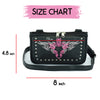 HL80156PINK Clip pouch Pink tribal Heart Leather Bag PINK Women Waist Bag Fanny Pack Motorcycle Biker PINK