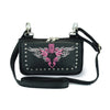 HL80156PINK Clip pouch Pink tribal Heart Leather Bag PINK Women Waist Bag Fanny Pack Motorcycle Biker PINK