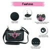 HL80156PINK Clip pouch Pink tribal Heart Leather Bag PINK Women Waist Bag Fanny Pack Motorcycle Biker PINK