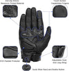 Dynamicleather men's leather gloves showing black leather exterior and detailed stitching on the fingers and wrist area.