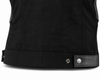 Biker Club-Style Black Denim Anarchy Vest with Concealed Carry Pockets on Both Sides | HL21689BLACK