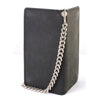 Milwaukee Leather MLW7892 men's 7-inch leather bi-fold biker wallet with multiple compartments, stainless steel chain, and trigger hook.