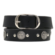 BLA1132 Hot Leathers Belt with Cross Circle - HighwayLeather