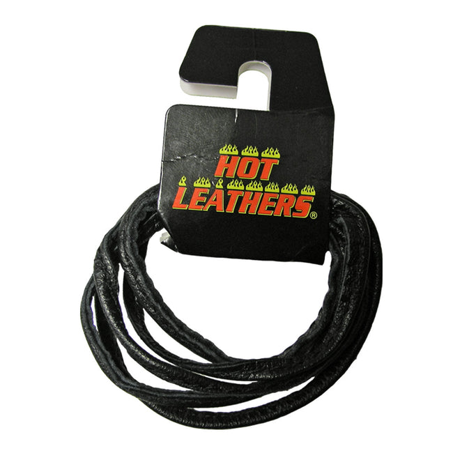 Black leather lace from Hot Leathers, 72-inch length, accessory made of durable black leather for clothing or footwear.