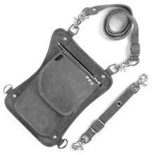 HL80191Gray Thigh Bag made of Leather used as a drop leg bag - HighwayLeather