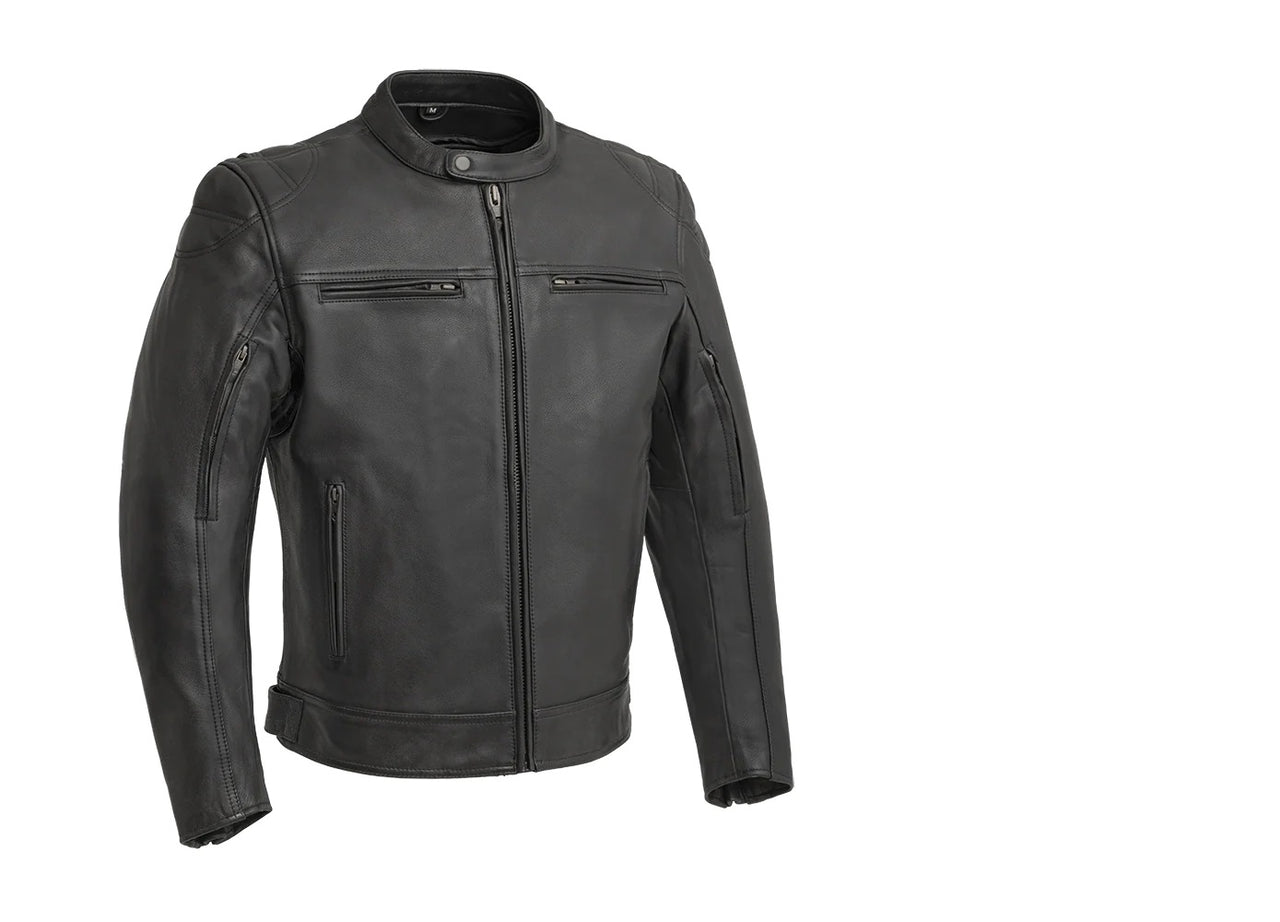 FIM288CHRZ | Top Performer - Men's Motorcycle Leather Jacket - HighwayLeather