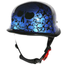 H5402BLUE Novelty German Blue Skull Graveyard - Non DOT - HighwayLeather