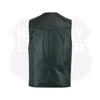 Men's Motorcycle Leather Vest - The Classic Plain SKU # HL11600SPT - HighwayLeather