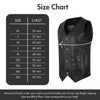 HL3700SPT Men's Black Classic V-Neck Leather Motorcycle Vest | Biker Rider Apparel & Gear
