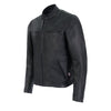 Men's Hot Leathers USA-made premium leather motorcycle biker racer jacket, showcasing classic style and detailed craftsmanship.