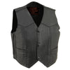 Kids black leather vest with three snap buttons, classic style from Milwaukee Leather, designed for children’s clothing.