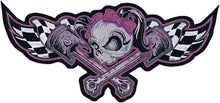 GIRL SKULL RACE FLAG-LT30127 : 5X12.5IN - HighwayLeather