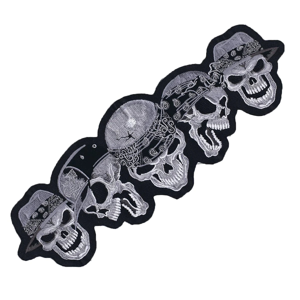 Lethal Threat Thug Skulls patch, 6x14 inches, featuring bold skull design on fabric patch for clothing or accessories.