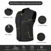 HL14516LAMB Women Black Vest made of Lamb Leather - HighwayLeather
