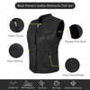 HL14516LAMB Women Black Vest made of Lamb Leather - HighwayLeather