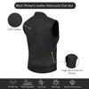 HL14516LAMB Women Black Vest made of Lamb Leather - HighwayLeather