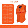 HL14500ORANGE Ladies Women soft leather ORANGE biker motorcycle vest black concealed carry - HighwayLeather