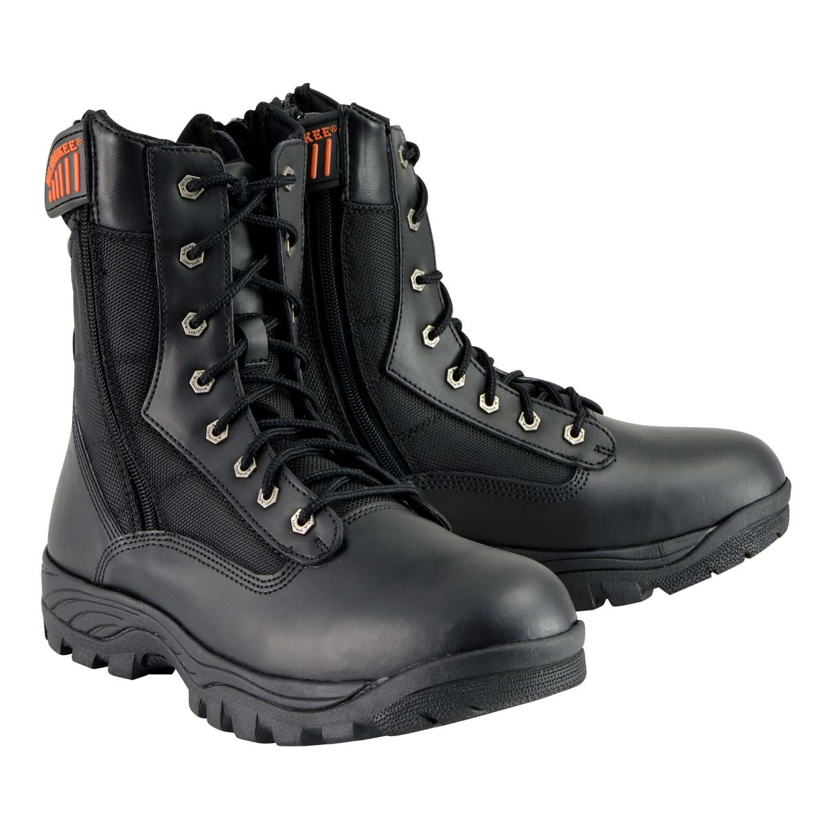 Mil-Tec Men's Tactical Military Boots - High Leg Leather, Water Resistant, Anti-Slip Sole For Hiking & Work