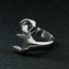 Men's Hot Leathers Wrench stainless steel ring, rugged accessory with a wrench design, ideal for motorcycle and fashion enthusiasts.
