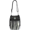 HL80151 Black Indian Clip Bag Women M/o Genuine Leather - HighwayLeather