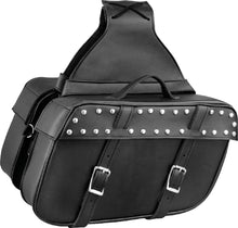 Milwaukee Leather biker bag SH577ZB with two straps, PVC material, zip-off design, in black with multiple compartments.