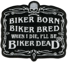 PATCH BIKER BORN 9"-PPA2076 : 9" - HighwayLeather