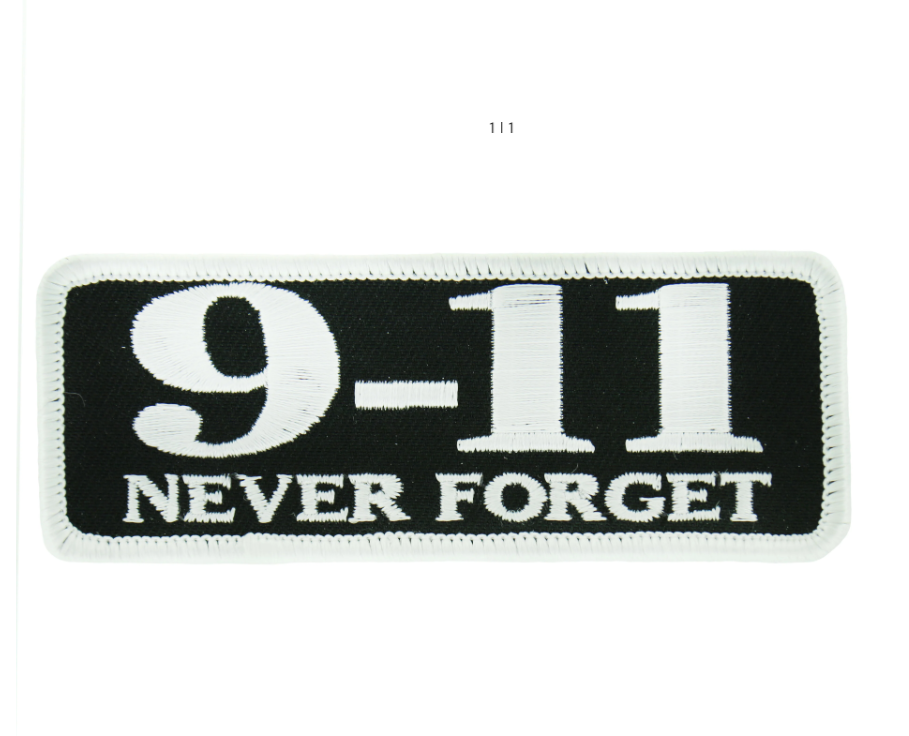 PATCH 9-11 NEVER FORGET-PPL9214 : 4W 2H - HighwayLeather