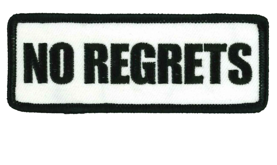 PATCH NO REGRETS-PPL9690 : 4"X2" - HighwayLeather