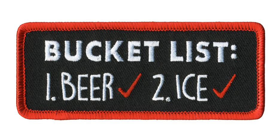 PATCH BUCKET LIST-PPL9782 : 4"X2" - HighwayLeather