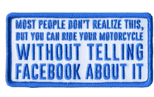 PATCH WITHOUT TELLING FACEBOOK-PPL9799 : 4"X2" - HighwayLeather
