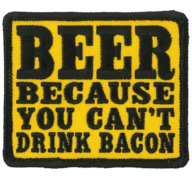 PATCH BEER DRINK BACON-PPL9831 : 3"X3" - HighwayLeather
