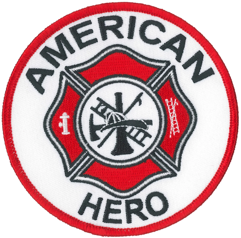 PATCH HERO FIRE DEPT-PPL9846 : 4"X4" - HighwayLeather