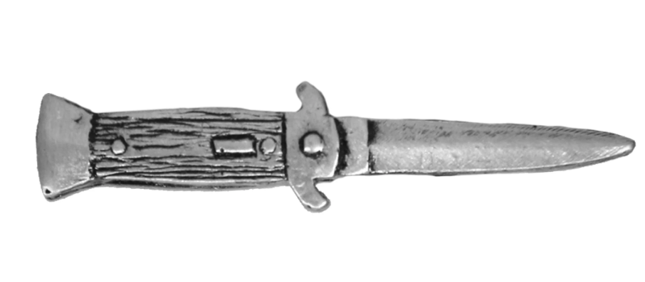 Hot Leathers PIN SWITCH BLADE-PNA1254 pins, close-up of metal pins with detailed design for motorcycle or biker accessories.