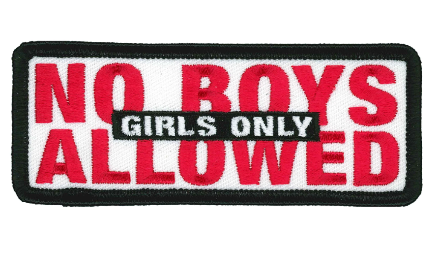 PATCH NO BOYS ALLOWED-PPL9923 : 4"X2" - HighwayLeather