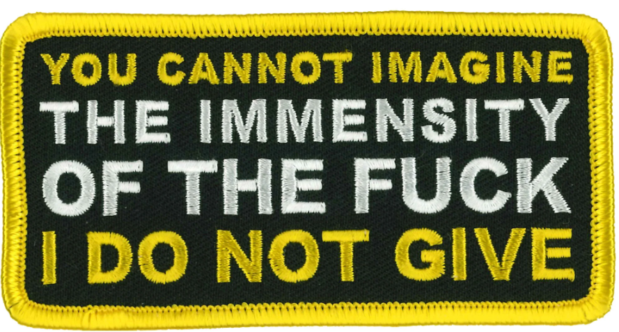 PATCH IMMENSITY OF FUCK-PPL9990 : 4"X2" - HighwayLeather