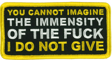 PATCH IMMENSITY OF FUCK-PPL9990 : 4"X2" - HighwayLeather