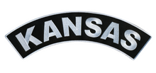 PATCH - KANSAS TOP ROCKER 12"-PPM4031 : 12W 3H - HighwayLeather