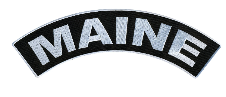 PATCH - MAINE TOP ROCKER 12"-PPM4037 : 12W 3H - HighwayLeather