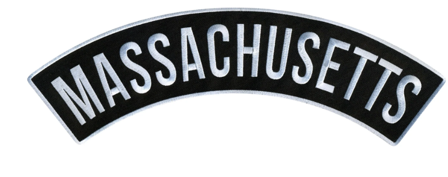 PATCH - MASSACHUSETTS TOP 12"-PPM4041 : 12W 3H - HighwayLeather