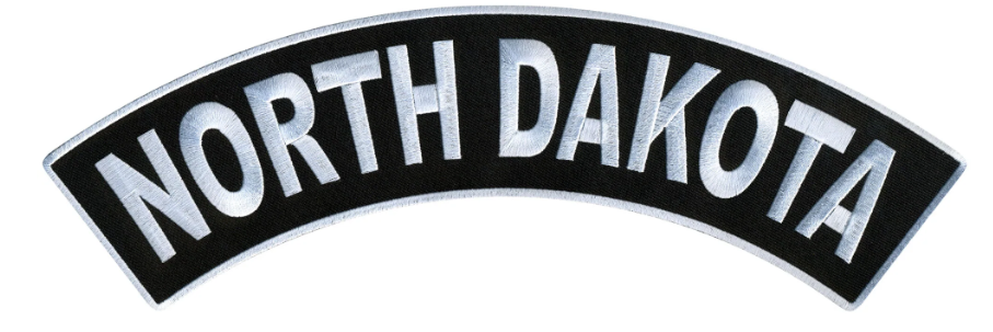 PATCH - NORTH DAKOTA TOP 12"-PPM4067 : 12W 3H - HighwayLeather