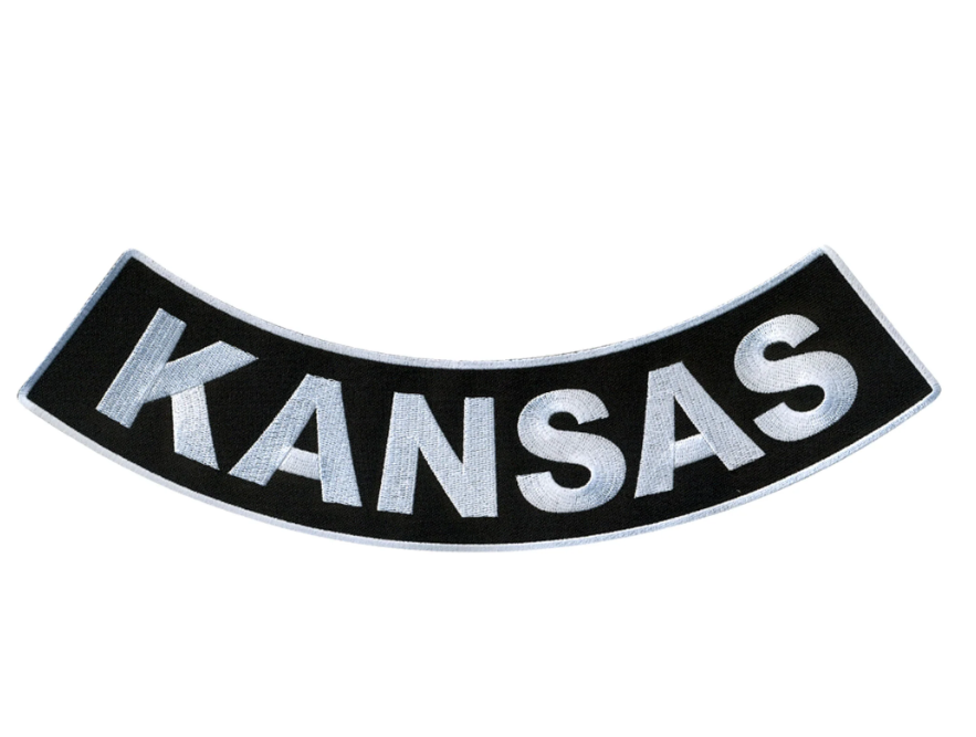 PATCH - KANSAS BTM ROCKER 12"-PPM5031 : 12W 3H - HighwayLeather