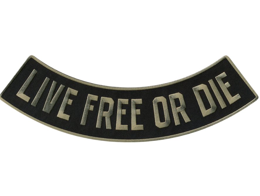 PATCH LIVE FREE OR BOTT RK 12"-PPM5139 : 12W 3H - HighwayLeather