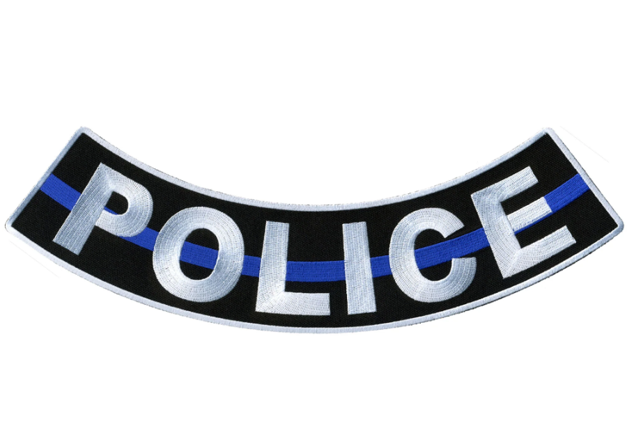 PATCH POLICE BOTTOM ROCKER 12"-PPM5147 : 12W 3H - HighwayLeather