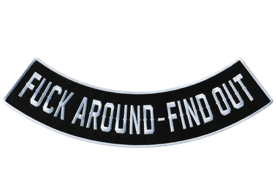 PATCH FAFO BOTTOM ROCKER 12"-PPM5167 : 12W 3H - HighwayLeather