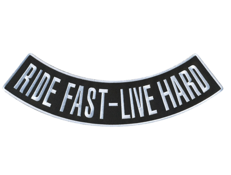 PATCH RIDE FAST LIVE HD BTM 12-PPM5203 : 12W 3H - HighwayLeather