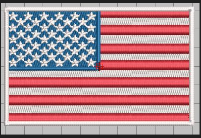 US FLAG WHITE BORDER3.5X2.75 - HighwayLeather