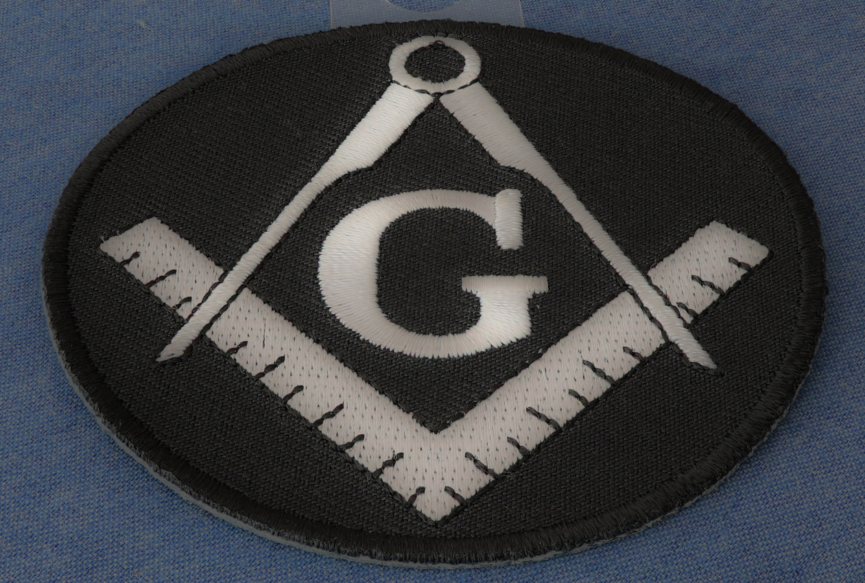 Mason Symbol Black White Patrio-P3847 : 3 inch - HighwayLeather